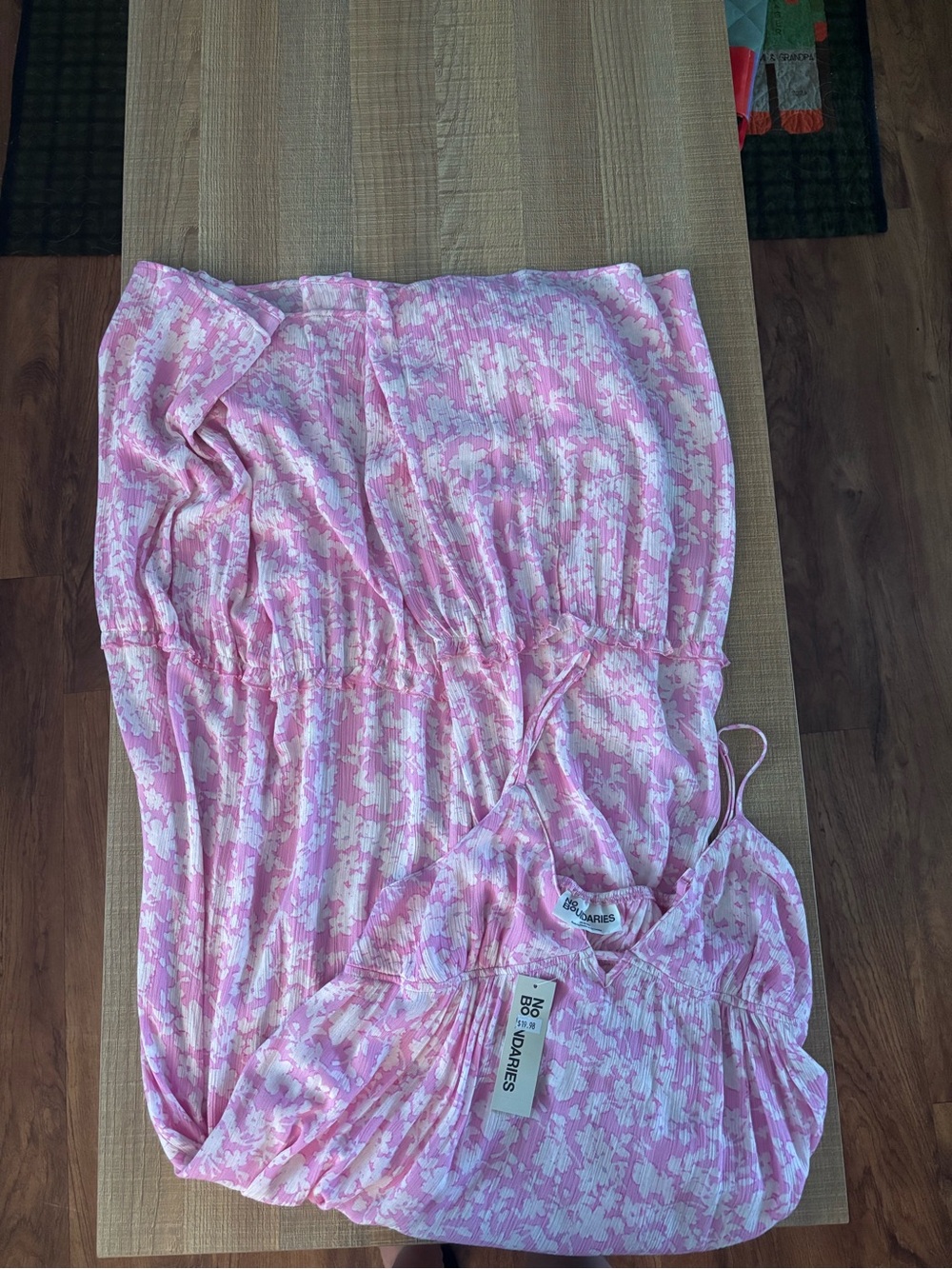 No Boundaries Pink & White Floral Maxi Slip Dress